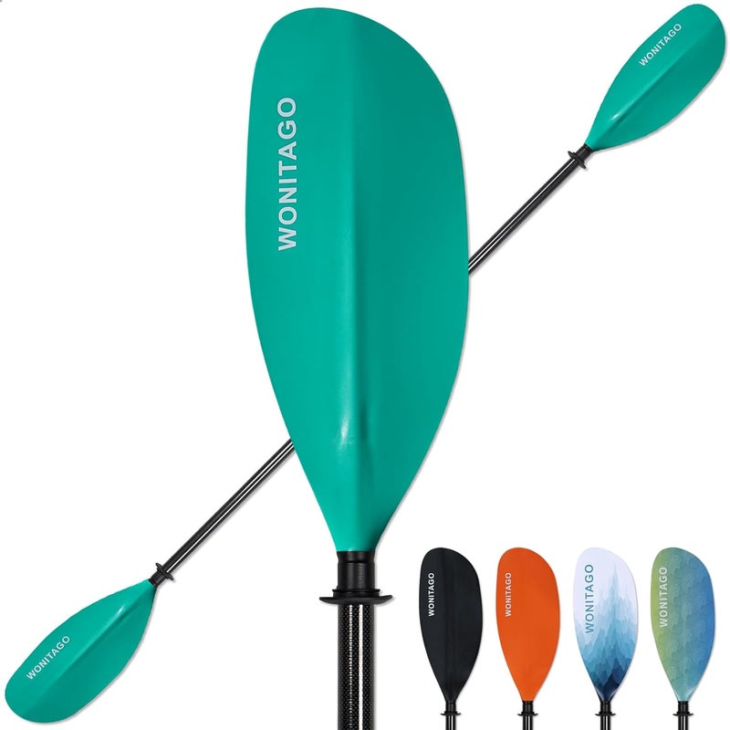 WONITAGO Kayak Paddle Carbon Fiber Shaft and Reinforced Nylon Blade, Adjustable Kayaking Oars, 3 Piece, 230-250 cm/90-98 Inches,210-230 cm/82-90 inches - Image 1